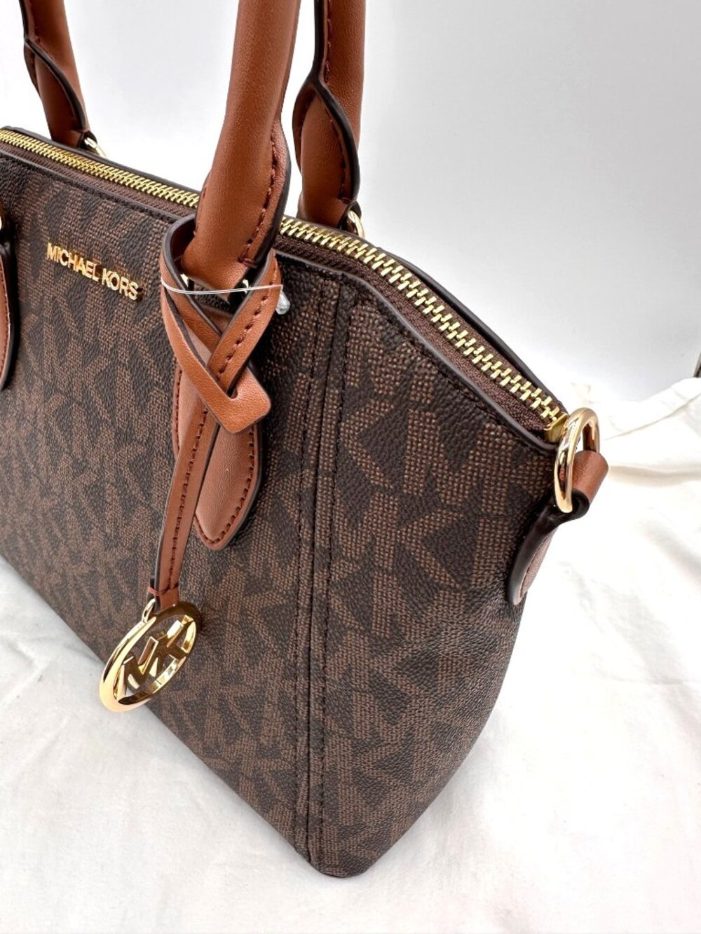 Michael Kors Brown Medium Satchel  Gold Hardware & Dual Handles - Picture 4 of 10